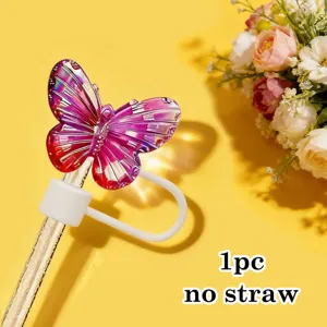 Copertura per cannuccia a farfalla tazza Stanley tappo antipolvere in silicone 1pz