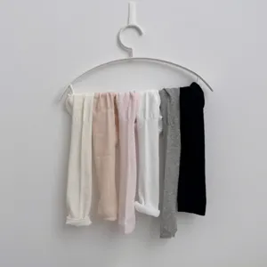 Women knit long socks thin slouchy hosiery cute casual knee high socks spring summer