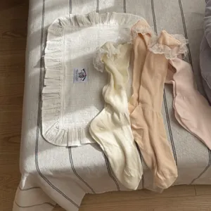 Sweet Japanese style lace ruffle socks, thin summer cute hosiery for girls and daily wear.
