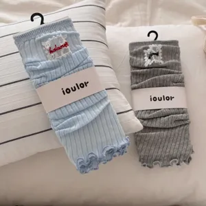 Japanese cute knitted leg warmers sweet style soft stack socks for women casual daily wear
