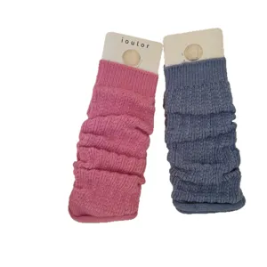 Solid color cable knit leg warmers, slouchy Japanese style winter warm boot cuffs for women.
