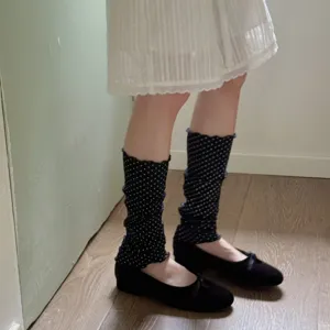 Γυναικείες Γκέτες με Πουά Κορεάτικο Στυλ Casual Αναπνεύσιμες Χαριτωμένες Μεσαία Γάμπα Στοιβαγμένες Κάλτσες Καθημερινό Αξεσουάρ