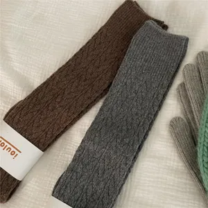Retro Zopfmuster Wollesocken Winter dicke Beinwärmer lässig gemütlich Mode Stil Alltag Kleidung