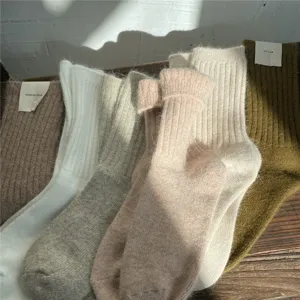 Cozy fuzzy winter thick ribbed mid-calf socks warm casual daily wear multi-color pack new