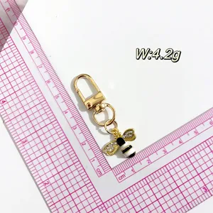 Miniape strass portachiavi lusso borsa ciondolo oro metallo accessorio stile dolce