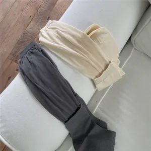 Japanese style women long slouchy socks pima cotton hollow mesh mid-calf socks set