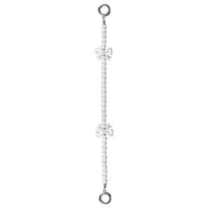 Perla fiocco cordino catena telefono polso cinturino accessorio moda carino e chic