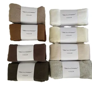Women Combed Cotton Tights Fine Ribbed Solid Color Slimming High Elasticity Tights For Autumn Winter Korean Style Daily Leggings