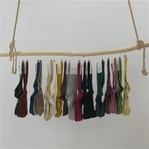 Chaussettes mi-hautes unies et colorées pour femmes, bas en coton de style japonais.