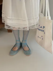 Summer sheer polka dot stirrup socks, breathable lightweight hosiery for women daily wear.
