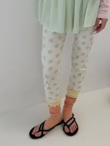 Korean style contrast color ruffle stackable socks breathable thin leg warmers spring summer