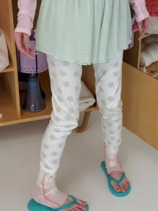 Comfortable breathable footless leg warmers for women, stylish summer stirrup socks detail view.