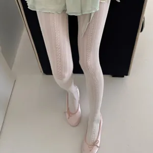 Dames Katoen Panty Dun Ademend Effen Kleur Vertikale Strepen Panty Zoete Stijl Dagelijkse Panty
