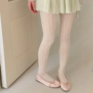 Leuke witte gebreide panty voor dames zomer dunne maillot schattige slanke pasvorm mode kousen
