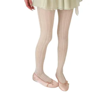 Vrouwen schattige kabelbreisel panty zomer dunne maillot zoete stijl ademende effen kleur