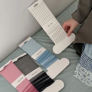 Summer sweet polka dot sheer leg warmers, breathable Korean style thin calf socks for women.