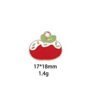 Christmas alloy enamel charm pendant DIY jewelry making craft accessory item part components