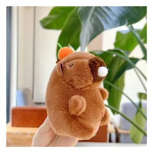 Cute Capybara Plush Keychain Bubble Blowing Soft Toy Cartoon Bag Pendant Birthday Gift