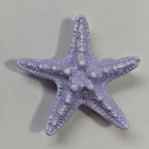 Purple starfish hole bag charm ocean series cute shoe charm accessory for beach summer decor.