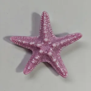 Pink starfish charm for bags cute resin seaside accessory beach style button pendant DIY decor