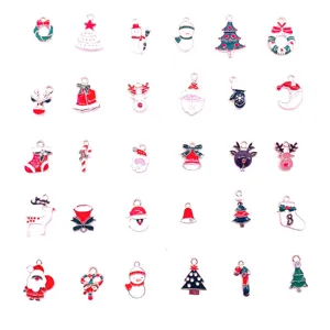 Christmas alloy charms DIY handmade jewelry pendants for earrings hair accessories bulk wholesale.