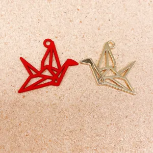 Legierung Origami Kranich Anhänger Emailliert Süßer Tier Charm Für DIY Schmuck Herstellung Halskette Ohrringe Zubehör Handwerk