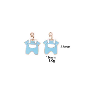 Simpatico ciondolo salopette neonato smalto lega fai-da-te accessori gioielli collana bracciale