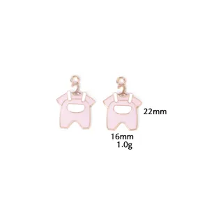Lega di zinco rosa neonato tutina forma DIY gioielli ciondoli pendente per collana fai