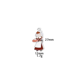 Thanksgiving pumpkin pilgrim pendant zinc alloy DIY charm necklace keyring 27mm