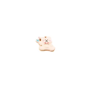 DIY Enamel Alloy Heart Bear Pendant Charm Cute Animal Jewelry Making Accessory for Bracelet Keychain