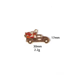 Thanksgiving autumn pickup truck pumpkin alloy metal charm pendant for DIY jewelry making necklace