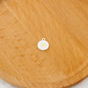 DIY legering geëmailleerde pootafdruk bedel hanger voor armband sleutelhanger sieraden maken