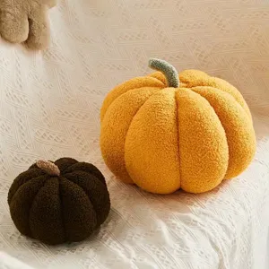 Nordic style creative pumpkin plush pillow soft sofa cushion home decoration cute toy gift