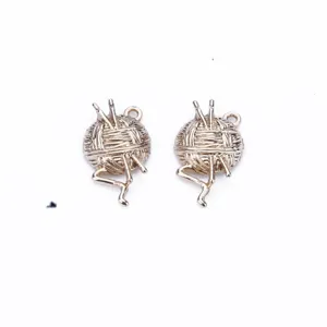 Dijotes de bola de hilo dorado aleación DIY joyería colgantes pendientes accesorios.
