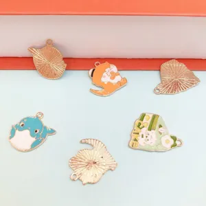 DIY Geëmailleerde cartoon dier bedels legering hangers voor armband sleutelhanger sieraden