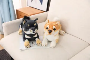 Cute simulation Shiba Inu plush toy realistic Akita dog stuffed animal doll for kids gift.