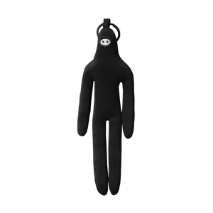 Simpatico stravagante peluche nero bambola portachiavi divertente stile scuro ciondolo