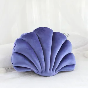 Cuscino conchiglia peluche morbido velluto grande cuscino decorativo per letto divano casa