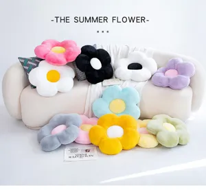 Schattig zonnebloem pluche kussen zacht zitkussen voor bank woonkamer bloemdecoratie