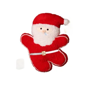 Cuscino in peluche di Babbo Natale festivo simpatico cuscino da divano per la casa