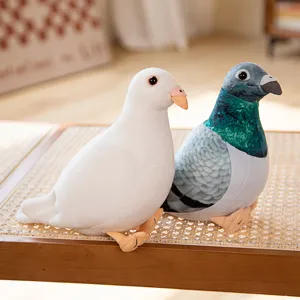 Simulation cute pigeon plush toy soft stuffed animal white dove bird doll for kids gifts