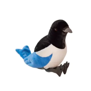 Realistic magpie plush toy stuffed bird doll cute children gift home decor soft toy