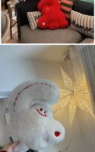 Cute giant hand heart plush pillow soft sofa cushion for bed backrest cozy home decor item