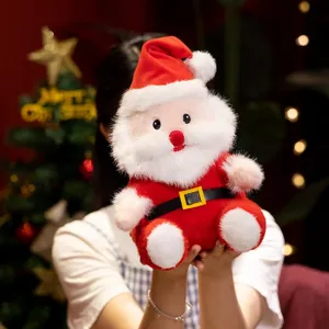 Niedliche Plüsch Weihnachtsmann Puppe, weiche Deko Geschenk für Kinder und Weihnachtszeit.
