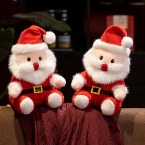Pluesch Weihnachtsmann Puppe Weihnachtsspielzeug Geschenk suesse Kinder Deko Figur