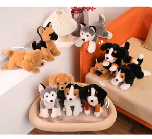 Niedliche Simulations-Hund-Plueschtiere, weiche Kuscheltiere fuer Kinder und Dekoration.