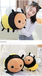 Cute bumblebee plush toy cute stuffed animal soft pillow gift for kids and home decor