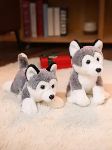 Süßer Husky Plüschtier Simulations Welpe Puppe Kinder Komfort ausgestopftes Tier