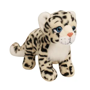 Lindo peluche de leopardo de las nieves simulacion animal juguete regalo ninos principal