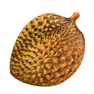 Coussin en peluche en forme de durian créatif, poupée de fruit douce pour déco de canapé.
